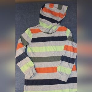 BOYS Rugby Striped Hooded Long Sleeve Tshirt